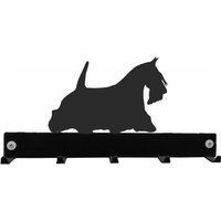 Scottish Terrier Mantel/Schlüssel Aufhänger - Schwarze Metall Wand Kleiderhaken Blei Haken Rack von SteelImagesUK