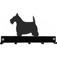 Scottish Terrier Mantel/Schlüssel Aufhänger - Schwarze Metall Wand Kleiderhaken Blei Haken Rack von SteelImagesUK