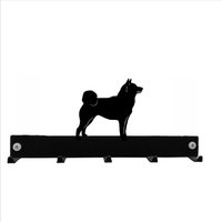 Shiba Inu Garderoben-/Schlüssel-Aufhänger - An Der Wand Befestigte Schwarze Metall-Kleiderhaken Blei-Hakenleiste von SteelImagesUK