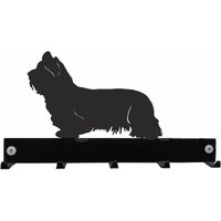Skye Terrier Mantel/Schlüssel Aufhänger - Schwarze Metall Wand Garderobe Haken Blei Rack von SteelImagesUK