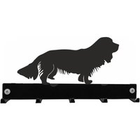 Sussex Spaniel Mantel/Schlüssel Aufhänger - Schwarze Metall Wand Kleiderhaken Blei Haken Rack von SteelImagesUK