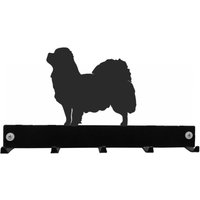 Tibet Spaniel Mantel/Schlüssel Aufhänger - Schwarze Metall Wand Kleiderhaken Blei Haken Rack von SteelImagesUK