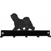 Tibetan Terrier Mantel/Schlüssel Aufhänger - Schwarze Metall Wand Garderobe Haken Blei Rack von SteelImagesUK