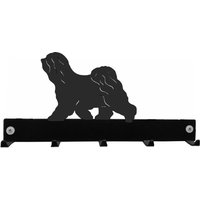 Tibetan Terrier Mantel/Schlüssel Aufhänger - Schwarze Metall Wand Garderobe Haken Blei Rack von SteelImagesUK