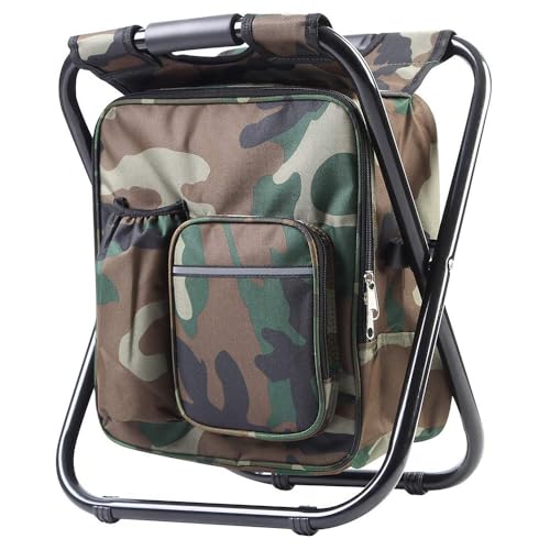 SteelMule Angelstuhl 3-in-1 mit Rucksack und Kühltasche – faltbar, robust und kompakt – Woodland Camouflage SteelMule Angelstuhl 3-in-1 mit Rucksack und Kühltasche – faltbar, robust und kompakt – Woodland Camouflage von SteelMule