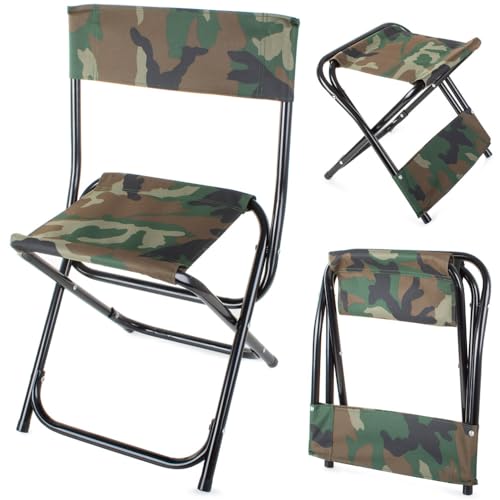 SteelMule Faltbarer Angelstuhl – robust, bequem und kompakt – Woodland Camouflage SteelMule Faltbarer Angelstuhl – robust, bequem und kompakt – Woodland Camouflage von SteelMule