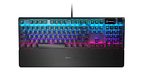 SteelSeries Apex 5 - Hybrid-Mechanische Gaming Tastatur - Tastenweise RGB-Beleuchtung - Oled Smart-Display - Amerikanisch (QWERTY) Layout, Schwarz von SteelSeries