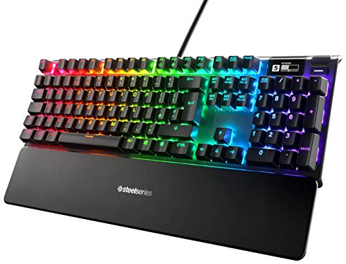 SteelSeries Apex 7 - Mechanische Gaming-Tastatur – OLED Smart Display – Blau Schalter – Englisch (QWERTY) Layout - Standard von SteelSeries