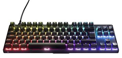 SteelSeries Apex 9 TKL - Mechanische Gaming-Tastatur - Optische Switches - 2-Punkt-Betätigung - Esports-Formfaktor ohne Tenkey - Hotswap- fähige Switches - Deutsches (QWERTZ) Layout von SteelSeries