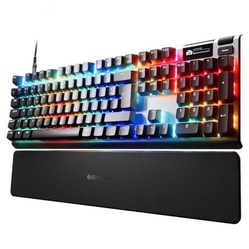 SteelSeries Apex Pro Gen 3 - HyperMagnetic Gaming-Tastatur - OmniPoint 3.0 Switches - anpassbares Ansprechverhalten - Rapid Trigger - Rapid Tap/SOCD - OLED - RGB - PBT-Keycaps - FR Layout AZERTY SteelSeries Apex Pro Gen 3 - HyperMagnetic Gaming-Tastatur - OmniPoint 3.0 Switches - anpassbares Ansprechverhalten - Rapid Trigger - Rapid Tap/SOCD - OLED - RGB - PBT-Keycaps - FR Layout AZERTY von SteelSeries