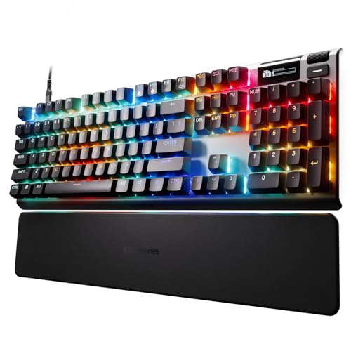 SteelSeries Apex Pro Gen 3 OmniPoint 3.0 HyperMagnetic Switches — Einstellbare Betätigung — Schneller Auslöser — Spielbereite Voreinstellungen — Schutzmodus — Rapid Tap/SOCD — OLED — RGB — von SteelSeries