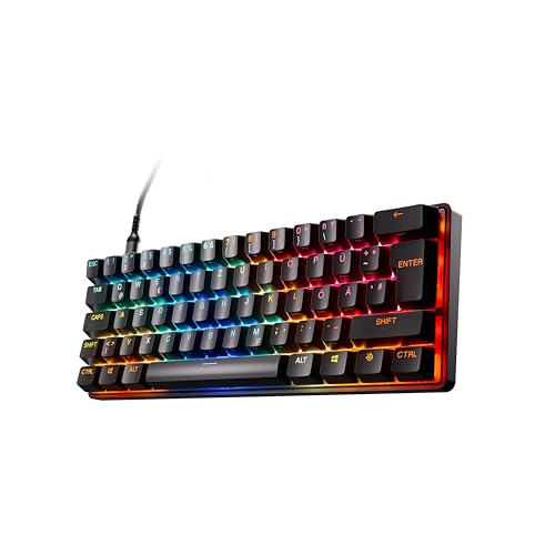 SteelSeries Apex Pro Mini Gen 3 - HyperMagnetic Gaming-Tastatur - OmniPoint 3.0 Switches - Anpassbares Ansprechverhalten - Rapid Trigger - Rapid Tap/SOCD - OLED - PBT-Keycaps - USB-C -DE Layout QWERTZ von SteelSeries