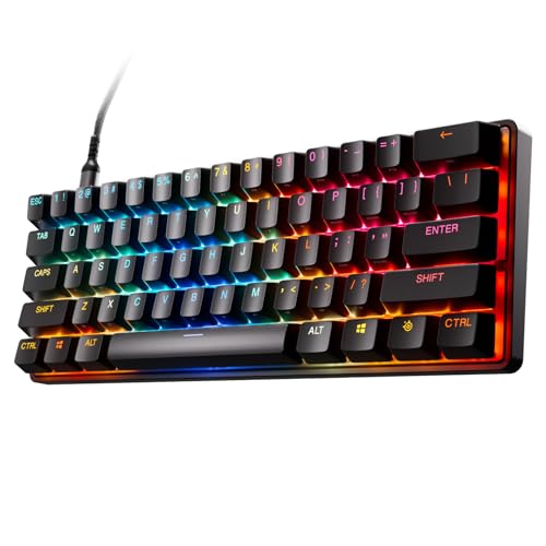 SteelSeries Apex Pro Mini Gen 3 - HyperMagnetic Gaming-Tastatur - OmniPoint 3.0 Switches - Anpassbares Ansprechverhalten - Rapid Trigger - Rapid Tap/SOCD - OLED - PBT-Keycaps - USB-C -US Layout QWERTY SteelSeries Apex Pro Mini Gen 3 - HyperMagnetic Gaming-Tastatur - OmniPoint 3.0 Switches - Anpassbares Ansprechverhalten - Rapid Trigger - Rapid Tap/SOCD - OLED - PBT-Keycaps - USB-C -US Layout QWERTY von SteelSeries