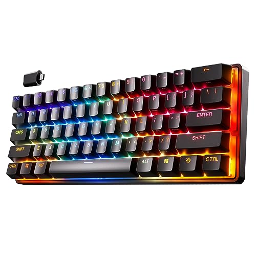 SteelSeries Apex Pro Mini Wireless HyperMagnetic Gaming-Tastatur – Die weltweit schnellste Tastatur – 60%-Formfaktor – RGB – PBT-Keycaps – Bluetooth – 2,4 GHz – USB-C – Nordisch Tastatur QWERTY SteelSeries Apex Pro Mini Wireless HyperMagnetic Gaming-Tastatur – Die weltweit schnellste Tastatur – 60%-Formfaktor – RGB – PBT-Keycaps – Bluetooth – 2,4 GHz – USB-C – Nordisch Tastatur QWERTY von SteelSeries