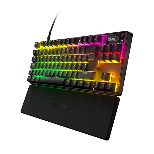 SteelSeries Apex Pro TKL HyperMagnetic Gaming-Tastatur – Die schnellste Tastatur – Anpassbares Ansprechverhalten – OLED-Bildschirm – PBT-Keycaps – USB-C – 2023 Edition – Deutsches Tastatur QWERTZ von SteelSeries