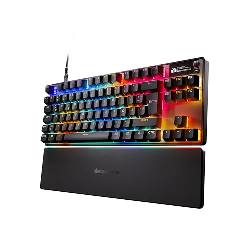SteelSeries Apex Pro TKL Gen 3 - HyperMagnetic Gaming-Tastatur - OmniPoint 3.0 Switches - Anpassbares Ansprechverhalten - Rapid Trigger - Rapid Tap/SOCD - OLED - PBT-Keycaps - USB-C - DE Layout QWERTZ von SteelSeries