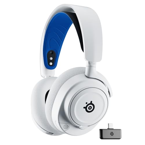 SteelSeries Arctis Nova 7P Wireless – Multi-Platform Gaming Headset– PlayStation, PC, VR – maßgeschneiderte HiFi-Treiber – 2,4 GHz + Bluetooth – 38-Std.-Akku – USB-C – Einziehbares Mikrofon von SteelSeries