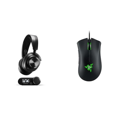 SteelSeries Arctis Nova Pro Wireless - Multi-System Gaming-Headset – PC & Razer DeathAdder Essential 2021 - Essentielle Gaming-Maus mit optischem 6.400-DPI-Sensor Optischer Sensor mit echten 6.400 DPI SteelSeries Arctis Nova Pro Wireless - Multi-System Gaming-Headset – PC & Razer DeathAdder Essential 2021 - Essentielle Gaming-Maus mit optischem 6.400-DPI-Sensor Optischer Sensor mit echten 6.400 DPI von SteelSeries