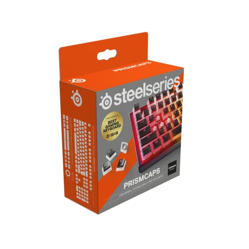 SteelSeries PrismCaps – Double-Shot-Tastenset mit „Pudding“-Optik – Kompatibilität mit allen gängigen mechanischen Tastaturen – MX-Stößel – Schwarz (Deutsches Tastaturlayout) von SteelSeries