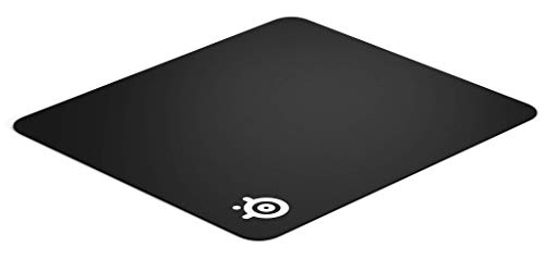 SteelSeries QcK+ – Gaming-Mauspad – rutschfeste Unterseite aus Stoff mit Gummiunterseite – Schwarz (450 mm x 400 mm x 2 mm) | Large von SteelSeries