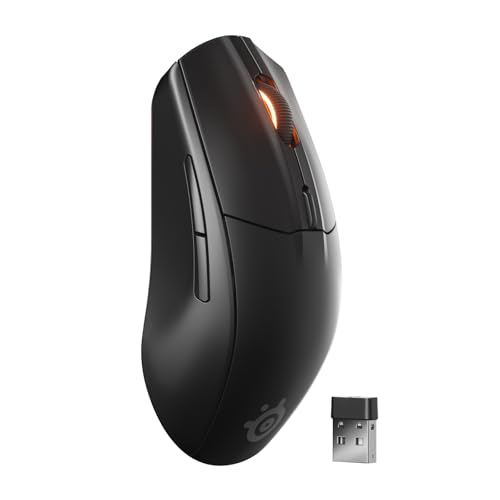 SteelSeries Rival 3 Wireless Gen 2 Gaming-Maus – 2,4 GHz und Bluetooth – 18.000 DPI TrueMove Air-Optiksensor – 60 Mio. Klicks garantiert – Ultraleicht – PTFE-Gleitfüße - Schwarz von SteelSeries