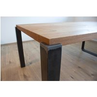 Tischbein Rohstahl Quadratrohr Tbe3 80x80mm Eingelassen Tischgestell Tischfuß Tischkufen Versenkt Wohnzimmertisch Esstisch Diy Möbelfüße von SteelSolutionsDE
