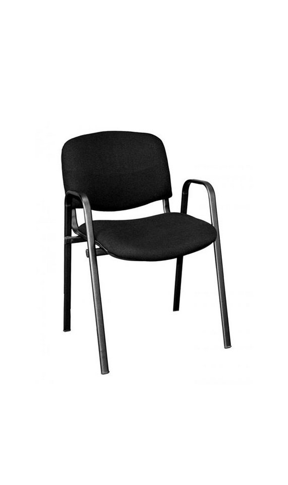 Steelboxx Besucherstuhl mit Armlehnen Stapelstuhl gepolstert stapelbar (1), Sitz- und Rückenlehne ergonomisch gepolstert von Steelboxx
