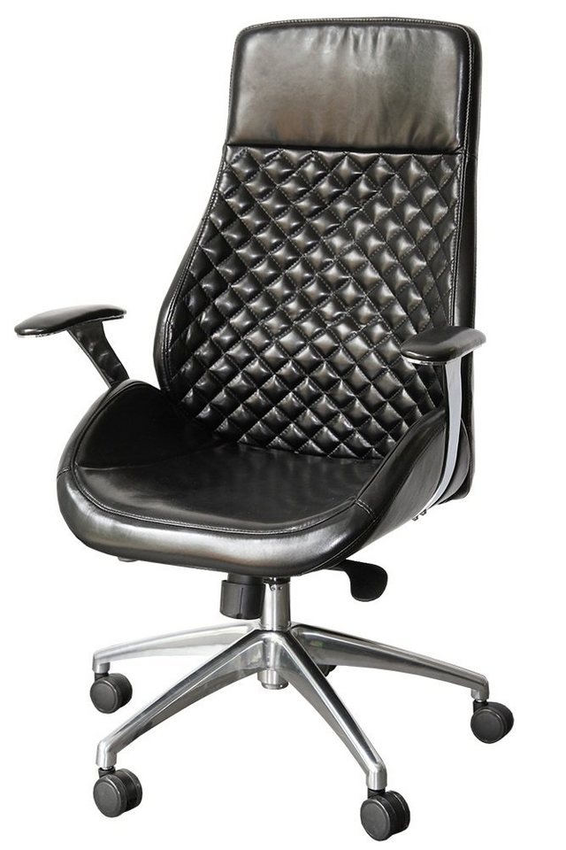 Steelboxx Drehstuhl Bürodrehstuhl Pantera High mit Armlehnen, Kunstleder schwarz (1), Spezial - Schalensitz ergonomisch geformt von Steelboxx