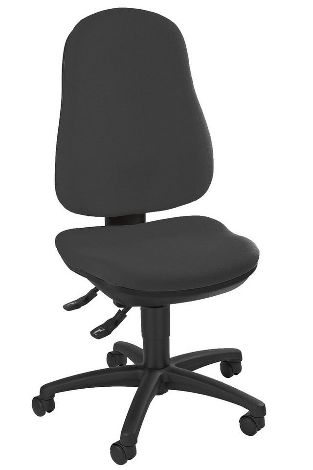Steelboxx Drehstuhl Bürodrehstuhl mit Bandscheiben Sitz Schreibtischstuhl (1), Sitz- und Rückenflächen sind ergonomisch geformt, Sitzhöhe stufenlos verstellbar von Steelboxx