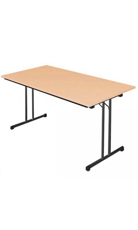 Steelboxx Klapptisch 180x80cm Besprechungstisch Verkaufstisch Schreibtisch (Komplett-Set, 1-St), Komplett montiert - zusammengeklappt von Steelboxx