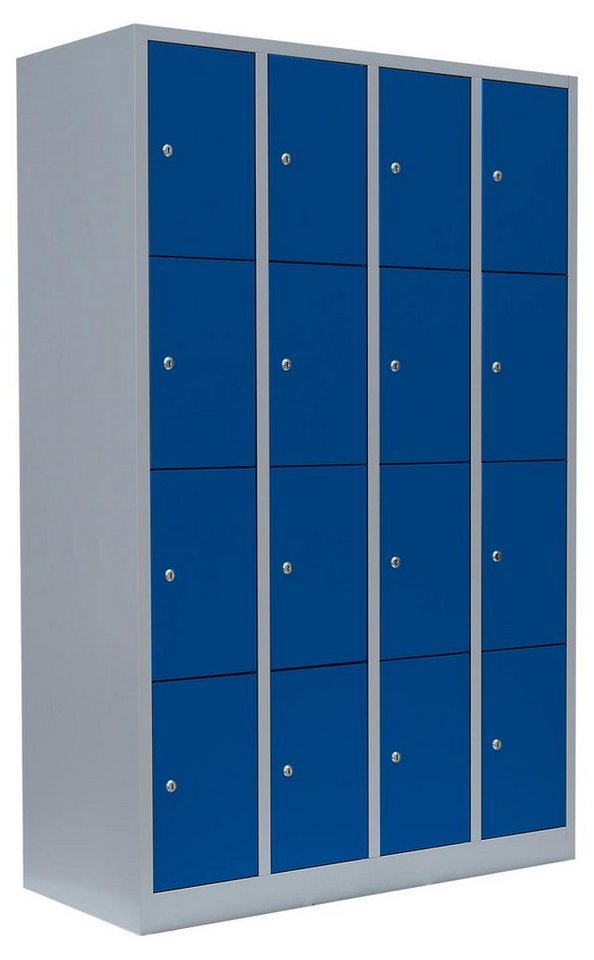 Steelboxx Fächerschrank 16 Fächer Schließfachschrank Wertfachschrank Spind (1-St) Komplett verschweißt und montiert - keine Montage erforderlich von Steelboxx
