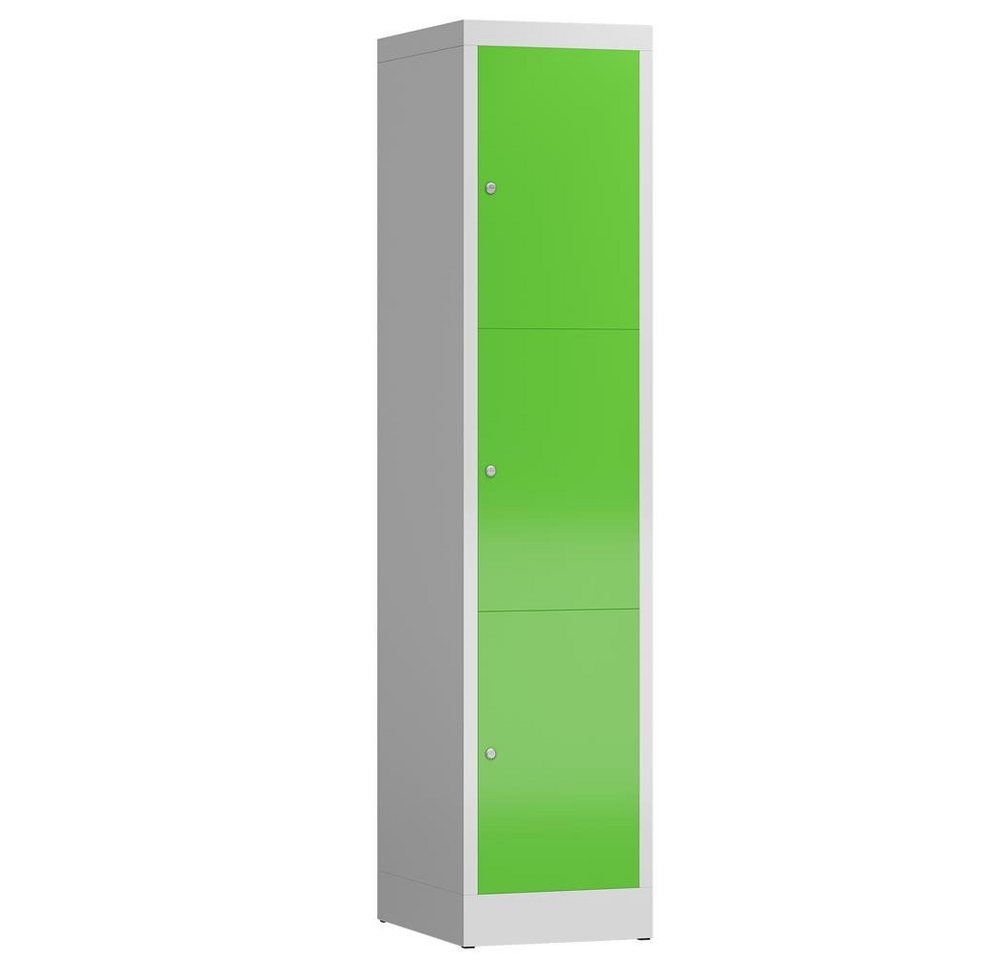 Steelboxx Fächerschrank ClassiX Schließfachschrank, 1 Abteil, 3 Fächer, 1800 x 415 x 500 mm (1-St) Komplett verschweißt und montiert - keine Montage erforderlich von Steelboxx