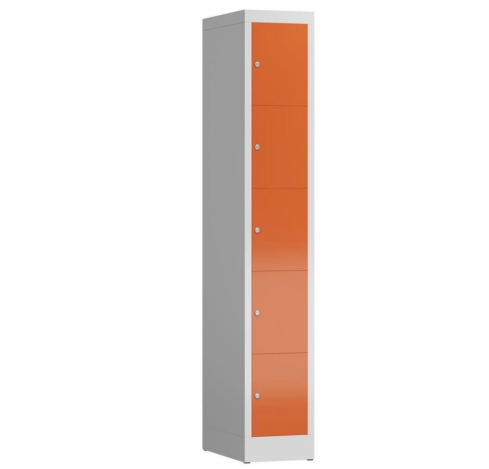 Steelboxx Fächerschrank ClassiX Schließfachschrank, 1 Abteil, 5 Fächer, 1800 x 310 x 500 mm (1-St) Komplett verschweißt und montiert- keine Montage erforderlich von Steelboxx