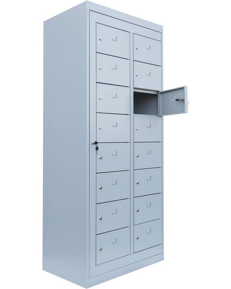 Steelboxx Fächerschrank Verteilerschrank 20 Fächer Postschrank 180x74x50cm (1-St) Komplett verschweißt und montiert - keine Montage erforderlich von Steelboxx