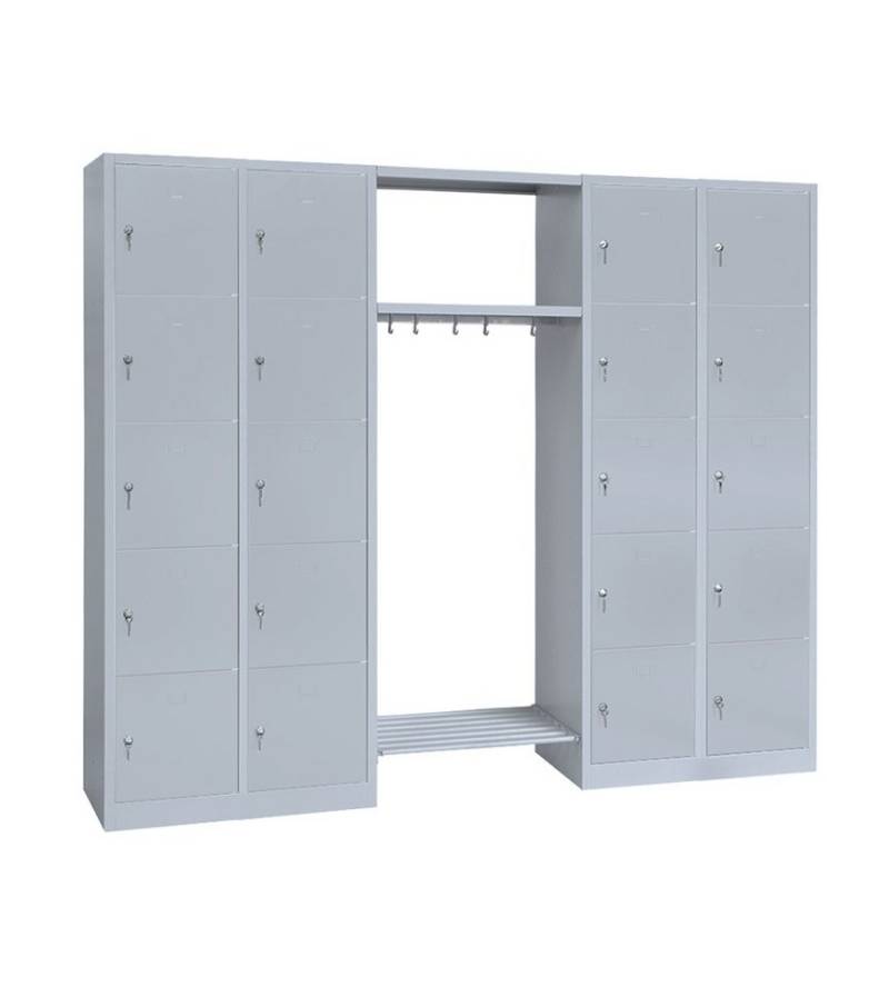 Steelboxx Fächerschrank Schließfachgarderobe Spind Garderobe mittig 20 Fächer-Spint (1-St) werden von Steelboxx
