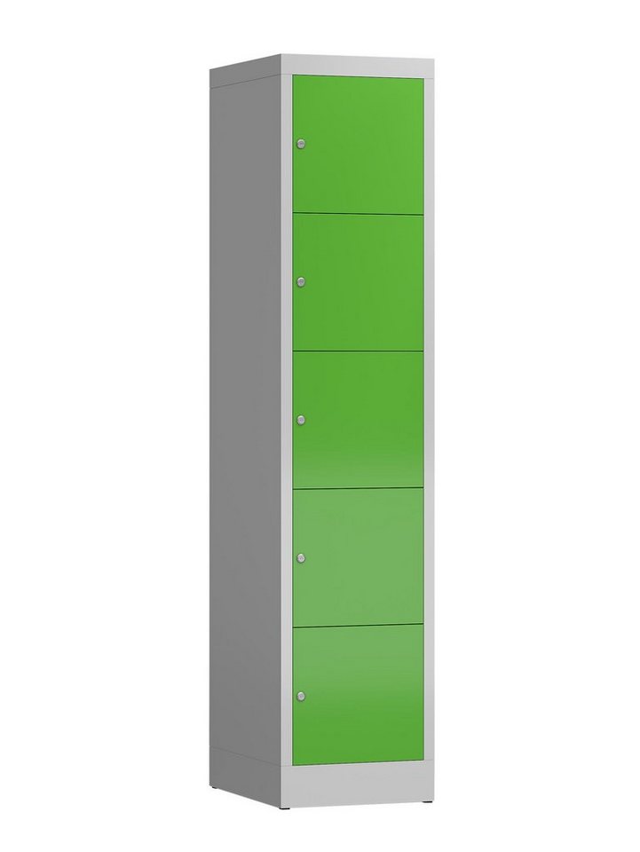 Steelboxx Fächerschrank Schließfachschrank 5 Fächer Spindschrank (1-St) komplett montiert, keine Montage notwendig von Steelboxx