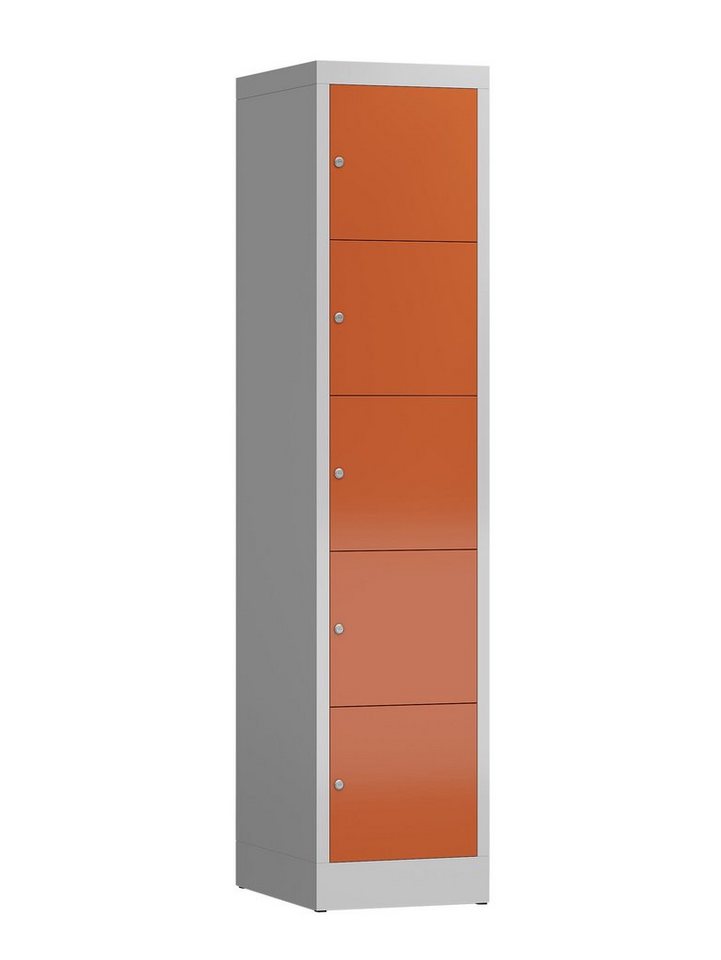 Steelboxx Fächerschrank Schließfachschrank 5 Fächer Spindschrank (1-St) komplett montiert, keine Montage notwendig von Steelboxx