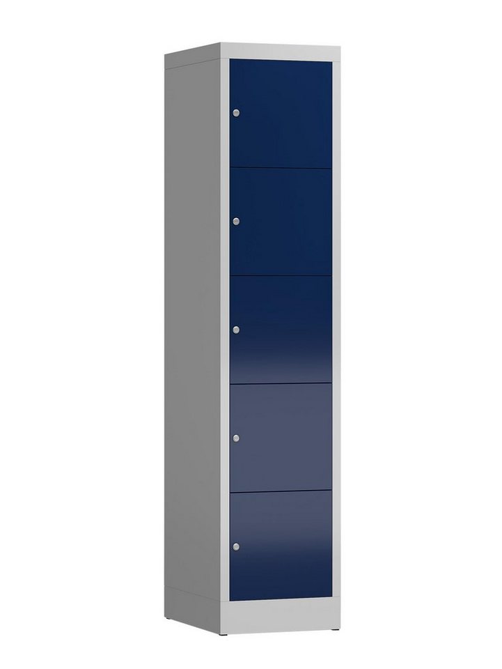 Steelboxx Fächerschrank Schließfachschrank 5 Fächer Spindschrank (1-St) komplett montiert, keine Montage notwendig von Steelboxx