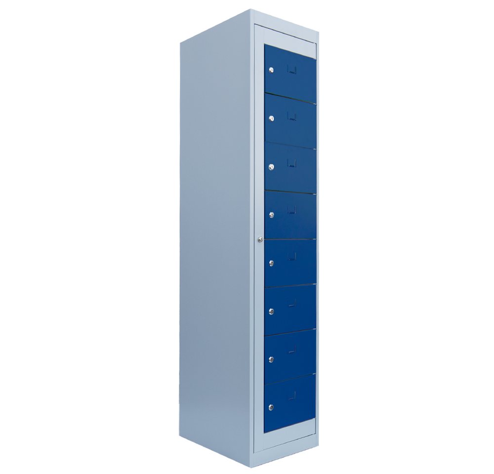 Steelboxx Fächerschrank Verteilerschrank - 1 Abteil - 8 Fächer - Post- Verteilerschrank (1-St) Komplett verschweißt und montiert - keine Montage erforderlich von Steelboxx