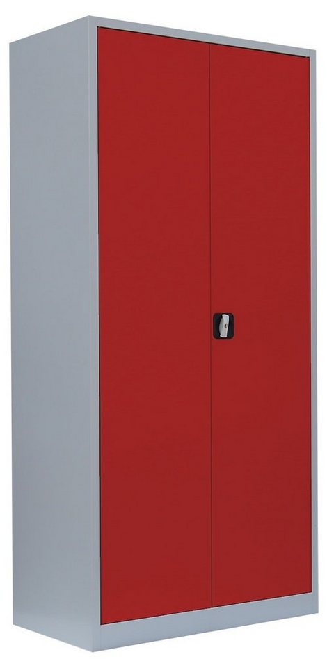 Steelboxx Mehrzweckschrank Aktenschrank Metallschrank abschließbar Büroschrank 195x92,5x42,2cm (1-St) Komplett montiert, keine Montage notwendig von Steelboxx