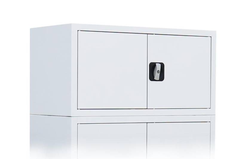 Steelboxx Mehrzweckschrank Aufsatzschrank mit Flügeltüren und Zylinderschloss 450 x 925 x 422 mm von Steelboxx