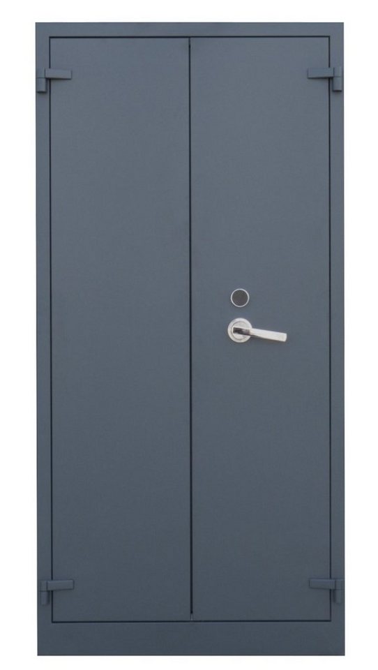 Steelboxx Mehrzweckschrank Feuerschutzschrank Tresor Safe feuergeschützt 195x95x55cm grau (1-St) Schutz vor leichten Bränden und Einbruchsversuchen von Steelboxx