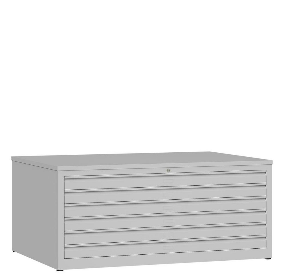 Steelboxx Mehrzweckschrank Lüllmann® Zeichnungsschrank, 6 Schubladen DIN A0, 605 x 1405 x 955 mm (1-St) Komplett verschweißt und montiert - keine Montage erforderlich von Steelboxx