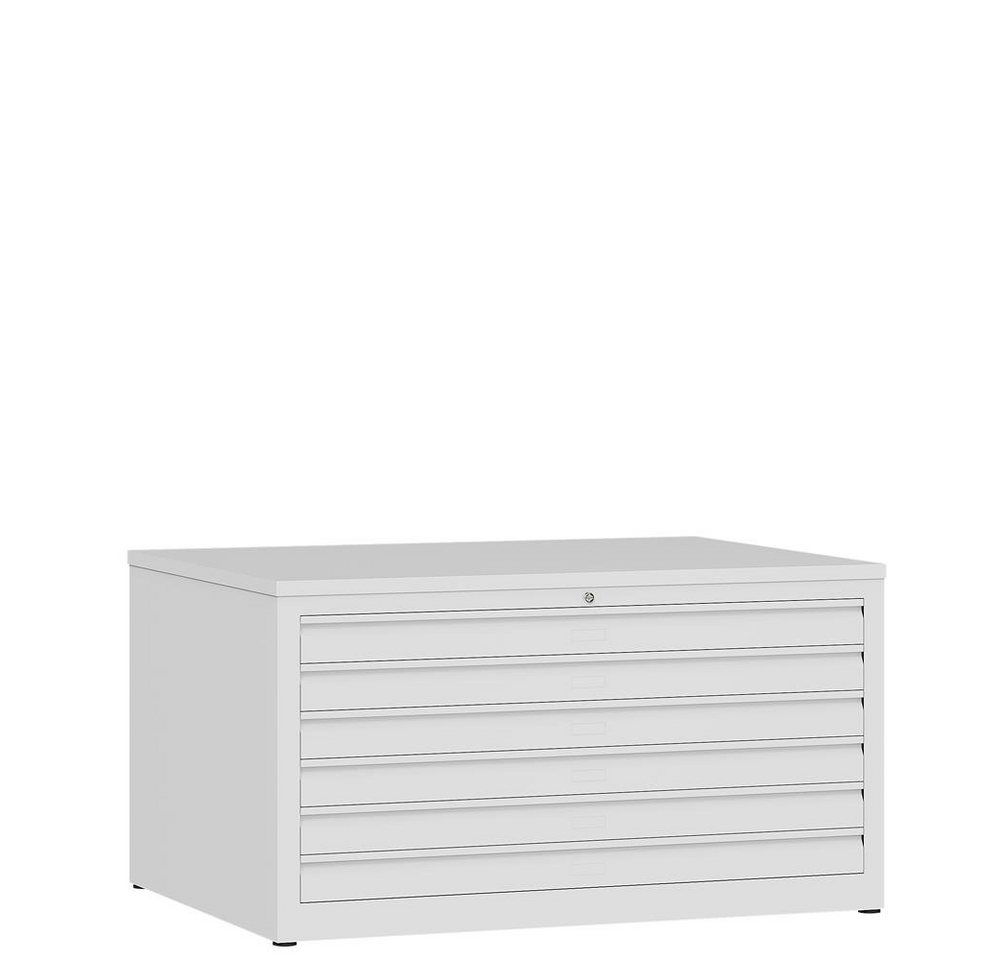 Steelboxx Mehrzweckschrank Lüllmann® Zeichnungsschrank, 6 Schubladen DIN A1, 605 x 1135 x 835 mm (1-St) Komplett verschweißt und montiert - keine Montage erforderlich von Steelboxx