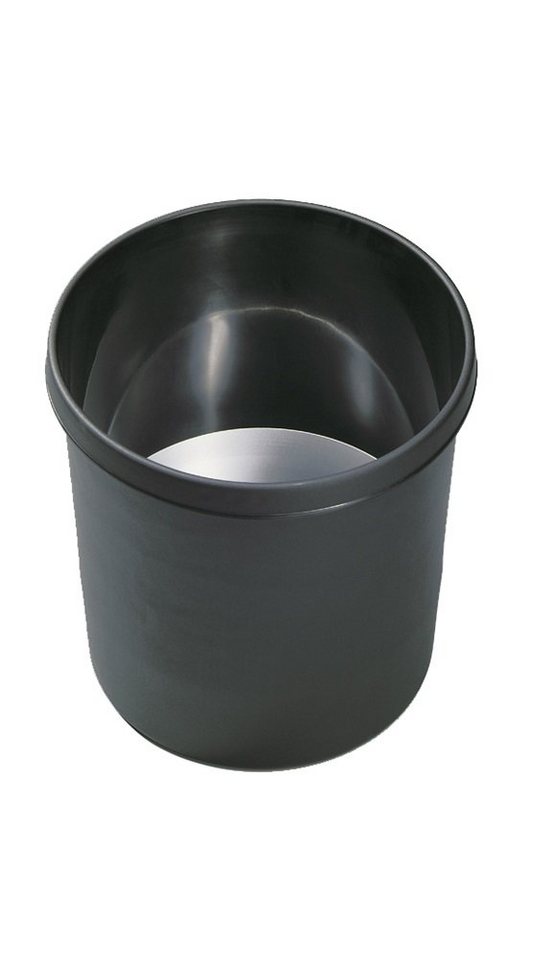 Steelboxx Papierkorb Sicherheitspapierkorb, 18 L 310 x 295 mm, schwarz, schwer entflammbar mit nicht brennbarem Eiinsatz aus Aluminium von Steelboxx