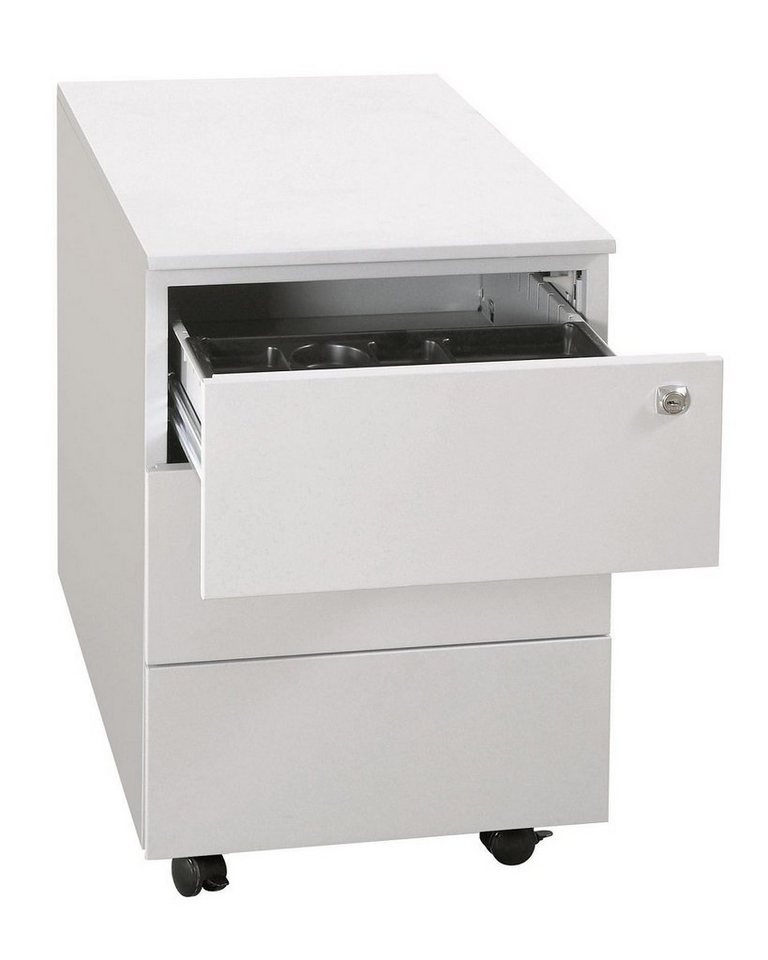 Steelboxx Rollcontainer Profi Stahl Büro Rollcontainer 3 Schubladen Maße: 62 x 40 x 59 cm, Stahl, komplett montiert und verschweißt von Steelboxx