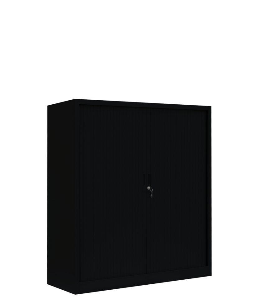 Steelboxx Rollladenschrank Sideboard Stahl Büro Aktenschrank (HxBxT) 1350 x 1200 x 460 mm von Steelboxx