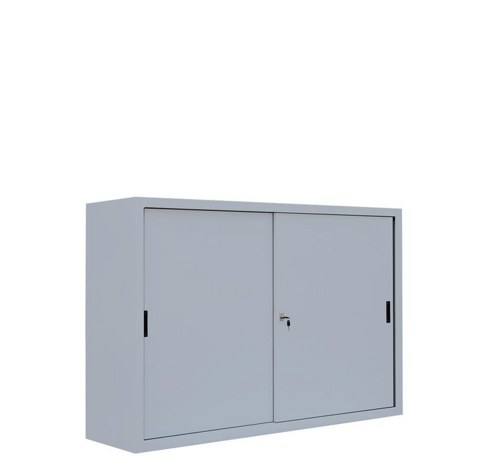 Steelboxx Schiebetürenschrank Lüllmann® Schiebetürenschrank, 3 OH, 1090 x 1600 x 450 mm (1-St) Komplett verschweißt und montiert - keine Montage erforderlich von Steelboxx