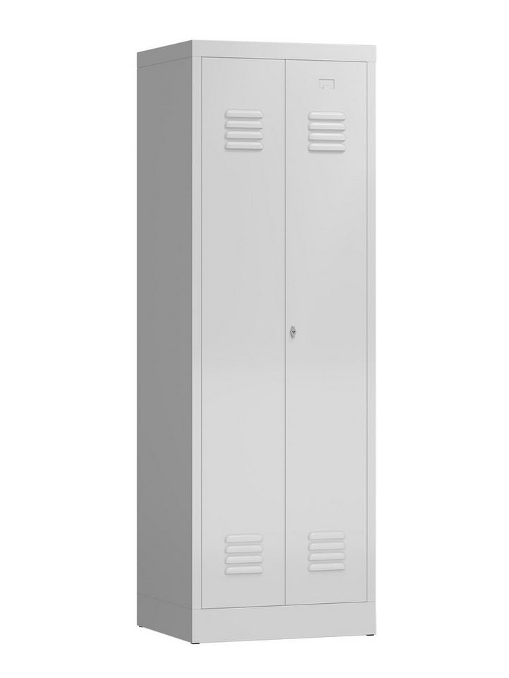 Steelboxx Spind ClassiX Garderobenschrank, 2 Abteile mittig schließend, 1800 x 590 x (1-St) Komplett verschweißt und montiert, keine Montage erforderlich von Steelboxx