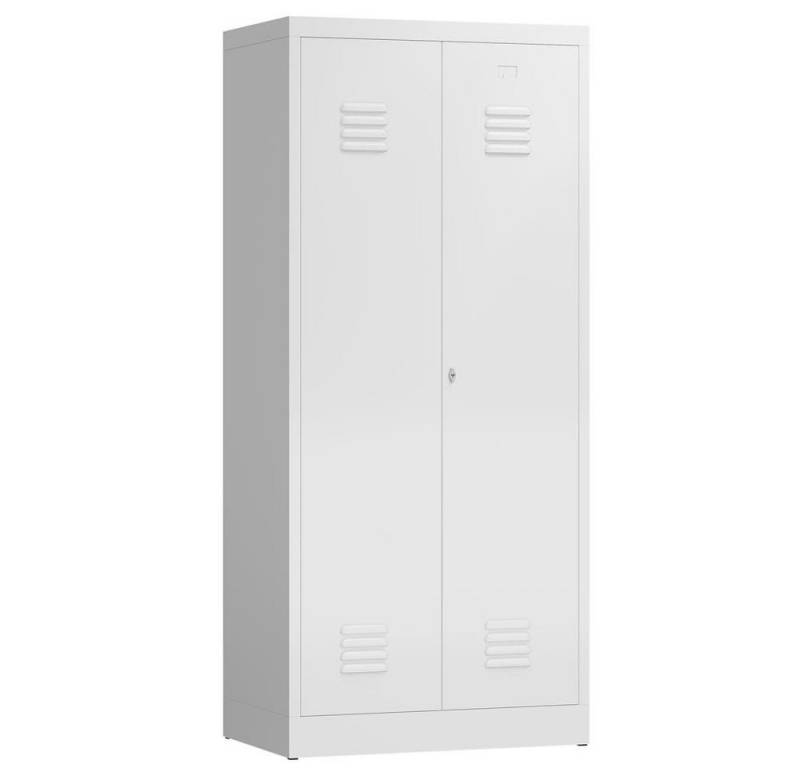 Steelboxx Spind ClassiX Garderobenschrank, 2 Abteile mittig schließend, 1800 x 800 x (1-St) Komplett verschweißt und montiert - keine Montage erforderlich von Steelboxx